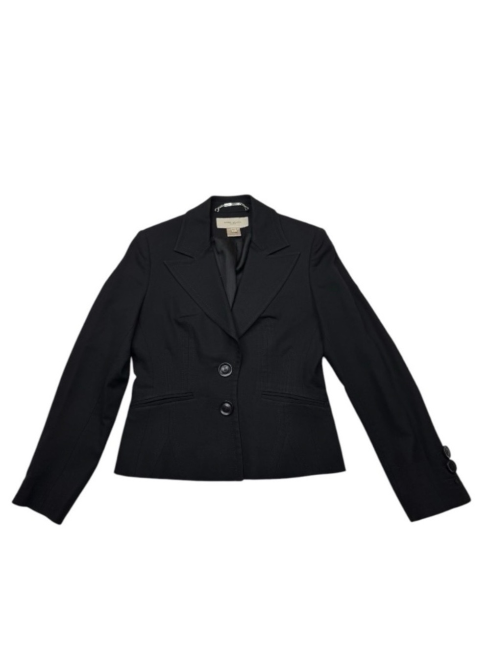 Karen Millen England Black Tailored Fitted Blazer Jacket Size US 6